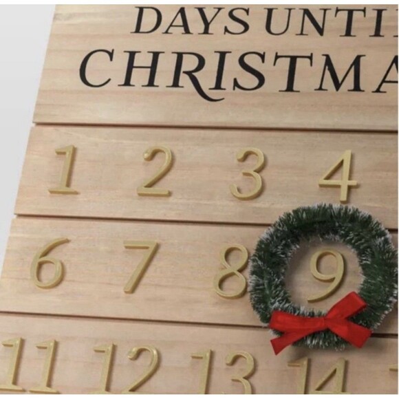 Threshold Christmas Wood Countdown Calendar NEW - Picture 4 of 6